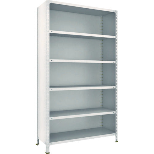 TRUSCO Steel Rack Lightweight Shelf with Back and Side Panels W1200 x D450 x 2100 6 Tiers Neo Gray 74X-26 1 Unit