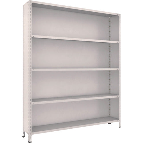 ＴＲＵＳＣＯ　スチールラック　軽量棚背板・側板付　Ｗ１８００ＸＤ３００Ｘ２１００　５段　ネオグレー　76V-25　1 台