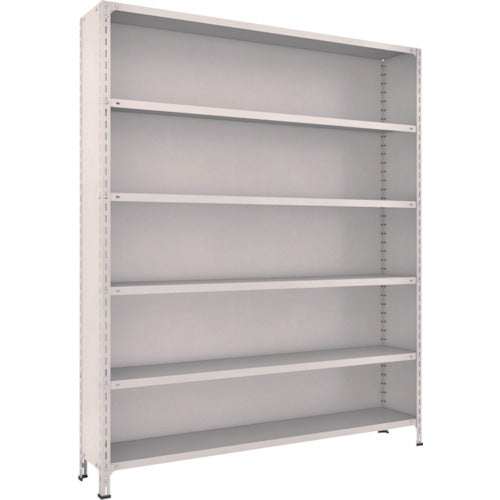 ＴＲＵＳＣＯ　スチールラック　軽量棚背板・側板付　Ｗ１８００ＸＤ３００Ｘ２１００　６段　ネオグレー　76V-26　1 台