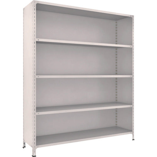 ＴＲＵＳＣＯ　スチールラック　軽量棚背板・側板付　Ｗ１８００ＸＤ４５０Ｘ２１００　５段　ネオグレー　76X-25　1 台