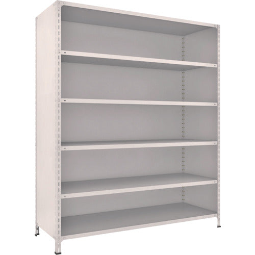 TRUSCO Steel Rack Lightweight Shelf with Back and Side Panels W1800 x D600 x 2100 6 Tiers Neo Gray 76W-26 1 Unit