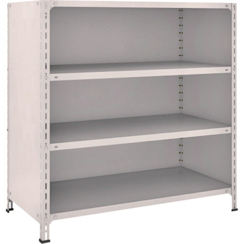 TRUSCO Steel Rack Lightweight Shelf with Back and Side Panels W1200 x D600 x 1200 4 Tiers Neo Gray 44W-24 1 Unit
