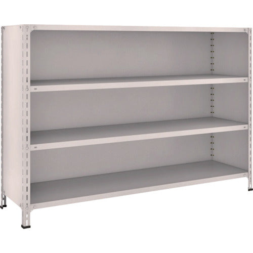 TRUSCO Steel Rack Lightweight Shelf with Back and Side Panels W1800 x D450 x 1200 4 Tiers Neo Gray 46X-24 1 Unit