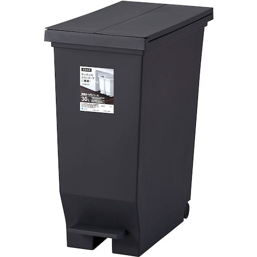 ＡＳＶＥＬ　エバン　両開きペダルペール３０Ｌ　ブラック　630309　1 個