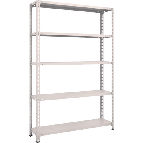 ＴＲＵＳＣＯ　スチールラック　軽量棚開放型　Ｗ１２００ＸＤ３００ＸＨ１８００　５段　ネオグレー　64V-15　1 台