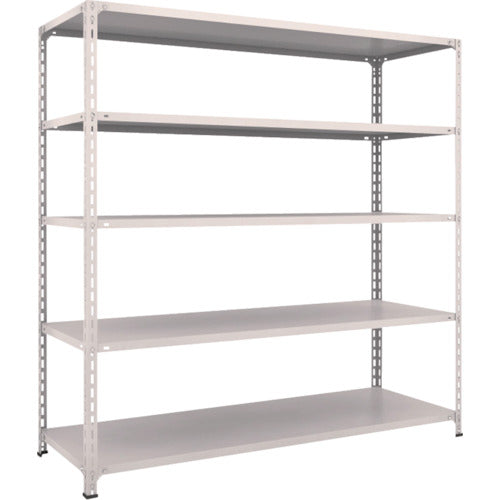 TRUSCO Steel Rack Lightweight Open Shelf W1800 x D600 x H1800 5 Tiers Neo Gray 66W-15 1 Unit