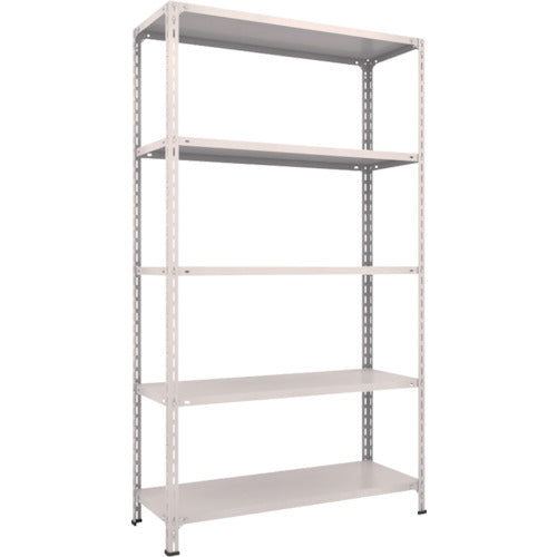 TRUSCO Steel Rack Lightweight Open Shelf W1200 x D450 x H2100 5 Tiers Neo Gray 74X-15 1 Unit