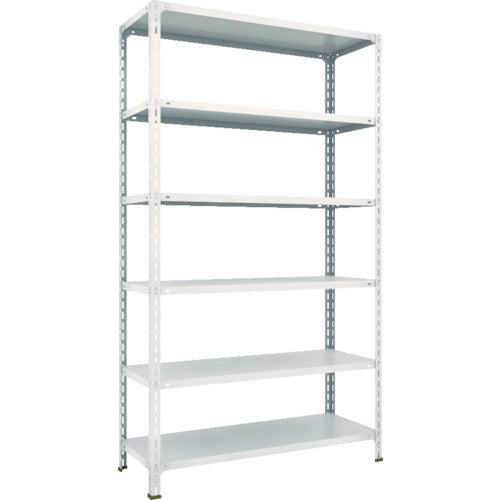 ＴＲＵＳＣＯ　スチールラック　軽量棚開放型　Ｗ１２００ＸＤ４５０ＸＨ２１００　６段　ネオグレー　74X-16　1 台