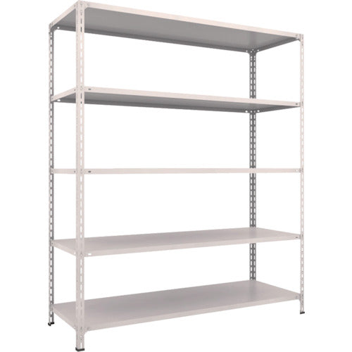 ＴＲＵＳＣＯ　スチールラック　軽量棚開放型　Ｗ１８００ＸＤ６００ＸＨ２１００　５段　ネオグレー　76W-15　1 台