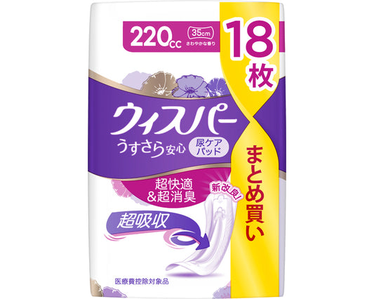 위스퍼 우스사라 안심 특히 많을 때도 1장으로 안심 / 220cc 18장 1봉