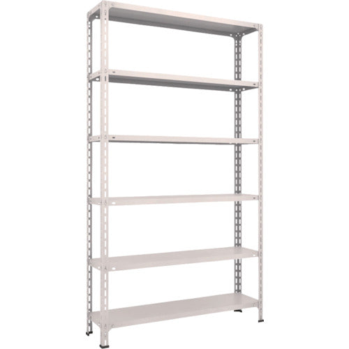 TRUSCO Steel Rack Lightweight Open Shelf W1200 x D300 x H2100 6 Tiers Neo Gray 74V-16 1 Unit