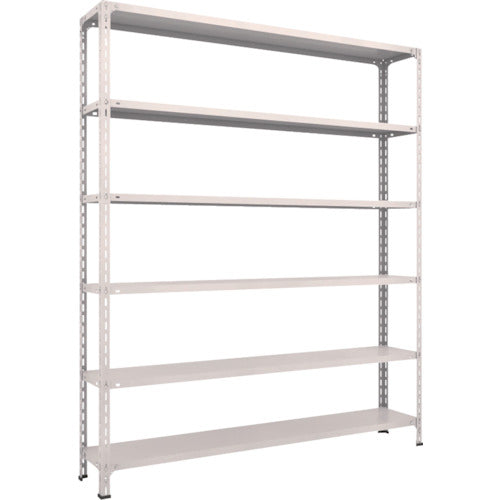 TRUSCO 스틸 랙 경량 선반 개방형 W1800XD300XH2100 6단 네오그레이 76V-16 1대