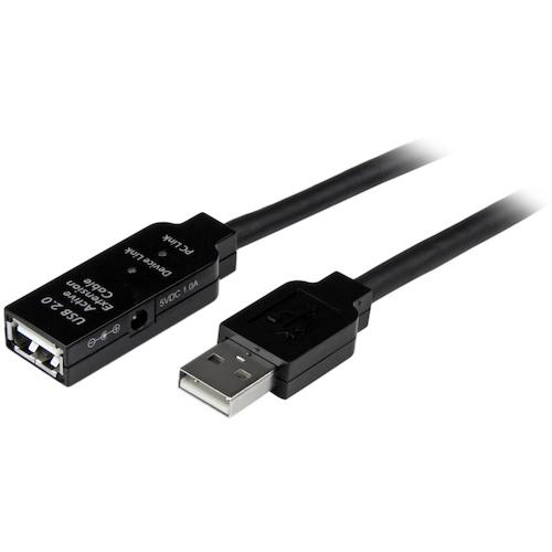 ＳｔａｒＴｅｃｈ　ＵＳＢケーブル／Ａ−Ａ／１０ｍ／ＵＳＢ　２．０／アクティブ延長／オス・メス／ＢＫ　USB2AAEXT10M　1 箱