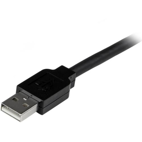 StarTech USB Cable / A-A / 15m / USB 2.0 / Active Extension / Male-Female / Black USB2AAEXT15M 1 box