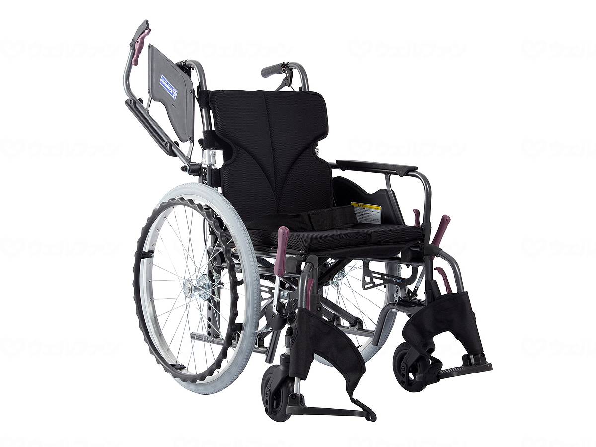 Kawamura Cycle Modern Bstyle Self-propelled 22-inch medium/high floor No.68 Black mesh (polyester) Seat width 38-front seat 43cm