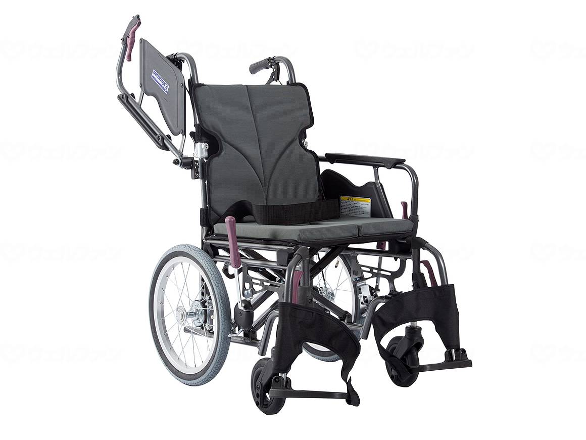 カワムラサイクルﾓﾀﾞﾝBstyle 介助用 16ｲﾝﾁ中・高床 ﾁｬｺｰﾙｸﾞﾚｰ（NO.82） 座幅38-前座43cm