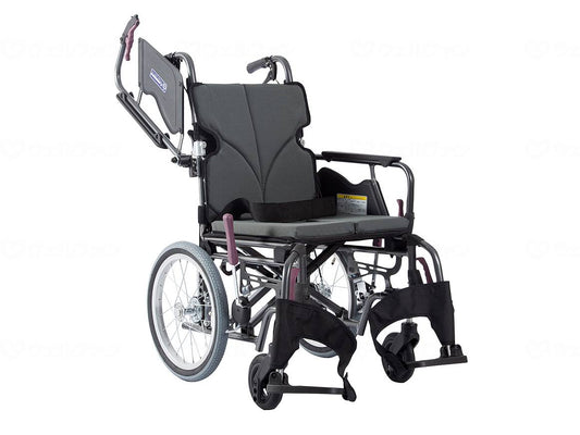 カワムラサイクルﾓﾀﾞﾝBstyle 介助用 16ｲﾝﾁ中・高床 ﾁｬｺｰﾙｸﾞﾚｰ（NO.82） 座幅38-前座43cm