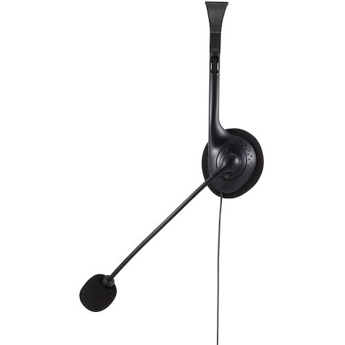 ELECOM 유선 헤드셋 양귀 오버헤드 소형 USB-A 1.8m 블랙 HS-HP01SUBK 1개