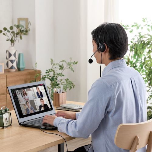 エレコム　有線ヘッドセット　片耳オーバーヘッド　小型　ＵＳＢ−Ａ　１．８ｍ　ブラック　HS-HP01MUBK　1 個