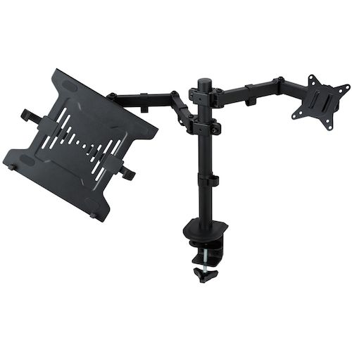 ELECOM 모니터 암 디스플레이 암 더블 암 롱 노트 PC 암 블랙 DPA-DL04BK 1대