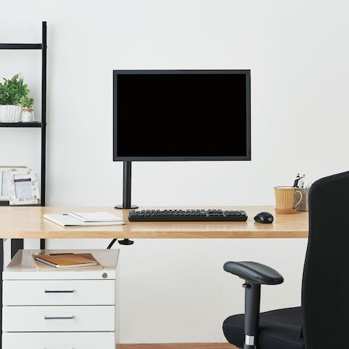 ELECOM 모니터 암 디스플레이 암 싱글 암 쇼트 블랙 DPA-SS03BK 1대