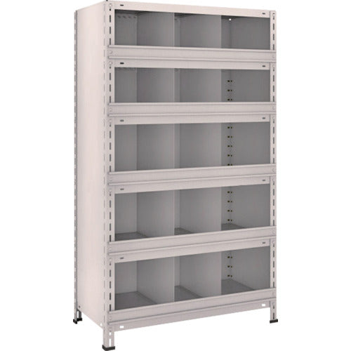 TRUSCCO 스틸 랙 경량 선반 세로 칸막이 전 부착 875X450X1500 3열 5단 네오 그레이 53X-56 1대