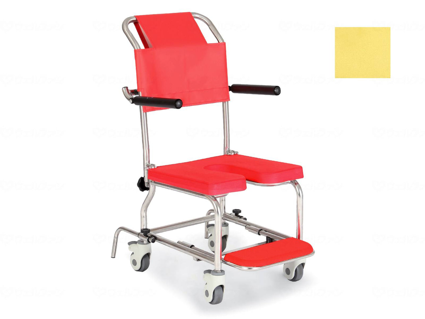 カワムラサイクルｼｬﾜｰ用車いす　KSC-1/ST・標準/ｸﾘあり ｲｴﾛｰ