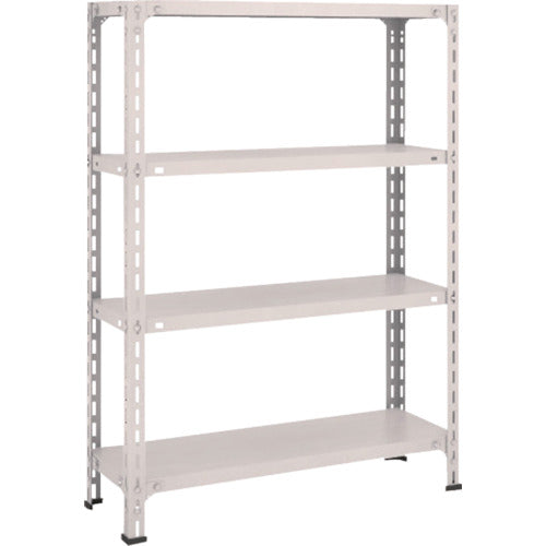 TRUSCO Steel Rack Lightweight Open Shelf W875 x D300 x H1200 4 Tiers Neo Gray 43V-14 1 Unit