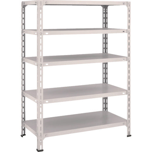 TRUSCO Steel Rack Lightweight Open Shelf W875 x D450 x H1200 5 Tiers Neo Gray 43X-15 1 Unit
