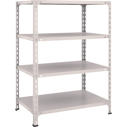 TRUSCO Steel Rack Lightweight Open Shelf W875 x D600 x H1200 4 Tiers Neo Gray 43W-14 1 Unit
