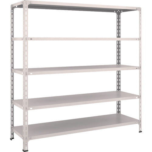 ＴＲＵＳＣＯ　スチールラック　軽量棚開放型　Ｗ１５００ＸＤ４５０ＸＨ１５００　５段　ネオグレー　55X-15　1 台