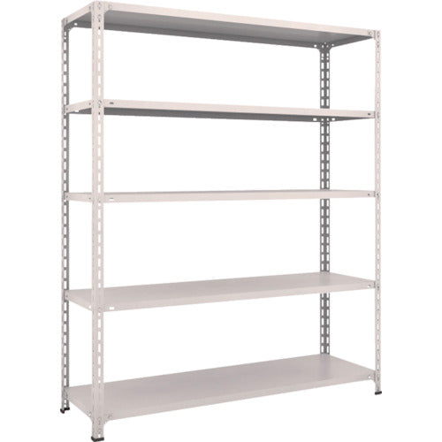 TRUSCO Steel Rack Lightweight Open Shelf W1500 x 450 x H1800 5 Tiers Neo Gray 65X-15 1 Unit