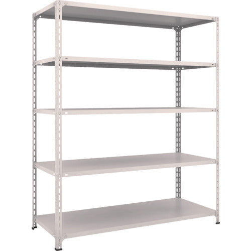 ＴＲＵＳＣＯ　スチールラック　軽量棚開放型　Ｗ１５００ＸＤ６００ＸＨ１８００　５段　ネオグレー　65W-15　1 台