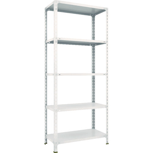 TRUSCO Steel Rack Lightweight Open Shelf W875 x D450 x H2100 5 Tiers Neo Gray 73X-15 1 Unit