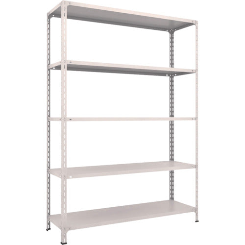 TRUSCO Steel Rack Lightweight Open Shelf W1500 x D450 x H2100 5 Tiers Neo Gray 75X-15 1 Unit