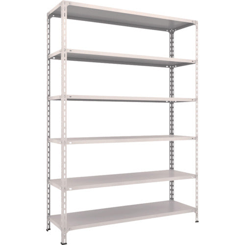 ＴＲＵＳＣＯ　スチールラック　軽量棚開放型　Ｗ１５００ＸＤ４５０ＸＨ２１００　６段　ネオグレー　75X-16　1 台