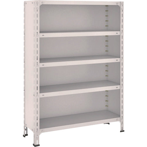 TRUSCO Steel Rack Lightweight Shelf with Back and Side Panels W875 x D300 x H1200 5 Tiers Neo Gray 43V-25 1 Unit