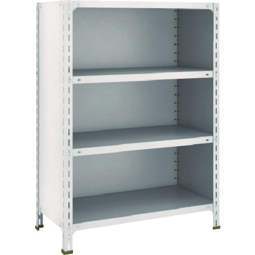 TRUSCO Steel Rack Lightweight Shelf with Back and Side Panels W875 x D450 x H1200 4 Tiers Neo Gray 43X-24 1 Unit