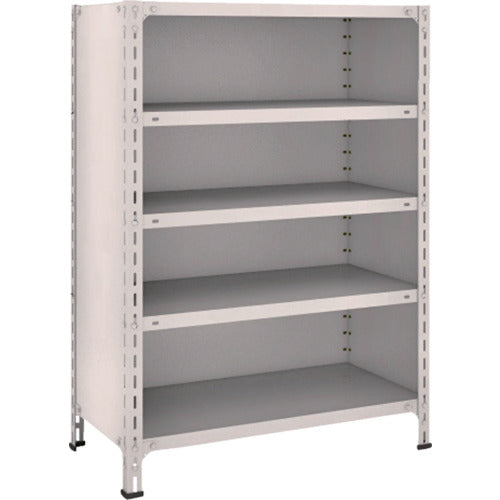TRUSCO Steel Rack Lightweight Shelf with Back and Side Panels W875 x D450 x H1200 5 Tiers Neo Gray 43X-25 1 Unit