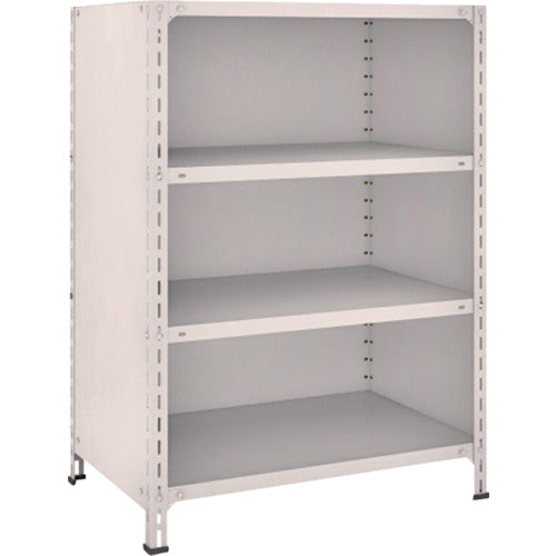 TRUSCO Steel Rack Lightweight Shelf with Back and Side Panels W875 x D600 x H1200 4 Tiers Neo Gray 43W-24 1 Unit