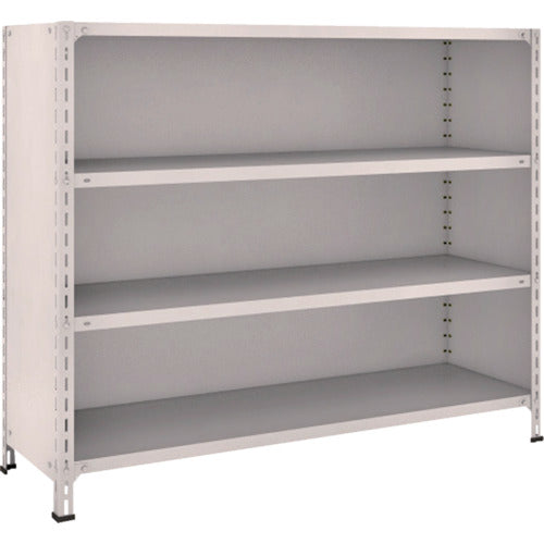TRUSCO Steel Rack Lightweight Shelf with Back and Side Panels W1500 x D450 x 1200 4 Tiers Neo Gray 45X-24 1 Unit