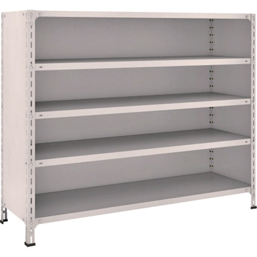 TRUSCO Steel Rack Lightweight Shelf with Back and Side Panels W1500 x D450 x 1200 5 Tiers Neo Gray 45X-25 1 Unit