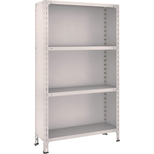 TRUSCO Steel Rack Lightweight Shelf with Back and Side Panels W875 x D300 x H1500 4 Tiers Neo Gray 53V-24 1 Unit