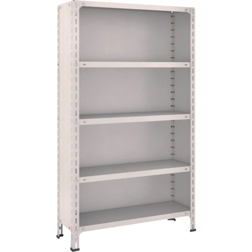 TRUSCO Steel Rack Lightweight Shelf with Back and Side Panels W875 x D300 x H1500 5 Tiers Neo Gray 53V-25 1 Unit