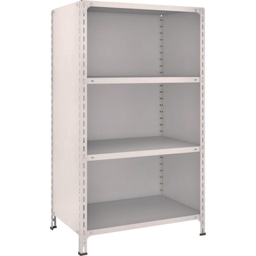 TRUSCO Steel Rack Lightweight Shelf with Back and Side Panels W875 x D600 x H1500 4 Tiers Neo Gray 53W-24 1 Unit