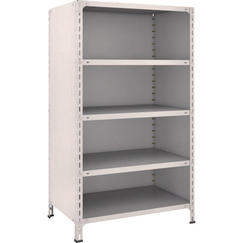 TRUSCO Steel Rack Lightweight Shelf with Back and Side Panels W875 x D600 x H1500 5 Tiers Neo Gray 53W-25 1 Unit