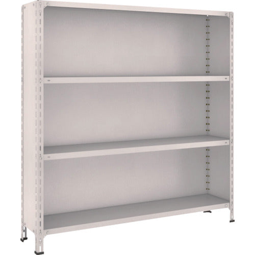 ＴＲＵＳＣＯ　スチールラック　軽量棚背板・側板付　Ｗ１５００ＸＤ３００Ｘ１５００　４段　ネオグレー　55V-24　1 台