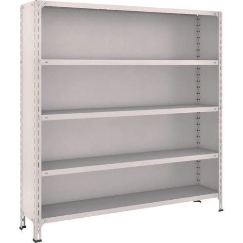 ＴＲＵＳＣＯ　スチールラック　軽量棚背板・側板付　Ｗ１５００ＸＤ３００Ｘ１５００　５段　ネオグレー　55V-25　1 台