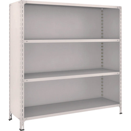 ＴＲＵＳＣＯ　スチールラック　軽量棚背板・側板付　Ｗ１５００ＸＤ４５０Ｘ１５００　４段　ネオグレー　55X-24　1 台