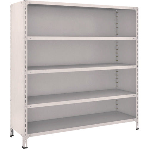 ＴＲＵＳＣＯ　スチールラック　軽量棚背板・側板付　Ｗ１５００ＸＤ４５０Ｘ１５００　５段　ネオグレー　55X-25　1 台